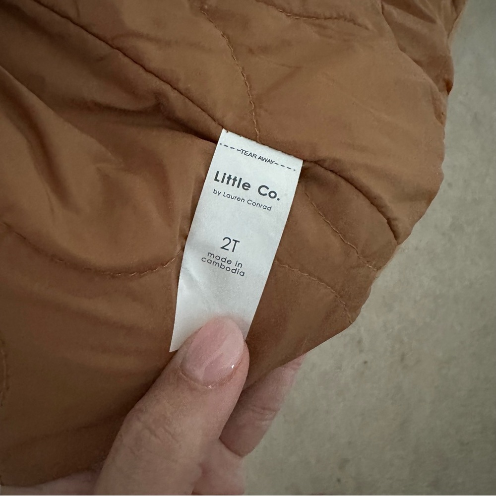 Warm Tan Kids Puffer Jacket - Picture 2 of 2